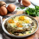 Sunday Sunshine Baked Eggs in Mushrooms