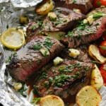 Butter Garlic Herb Steak Foil Packets