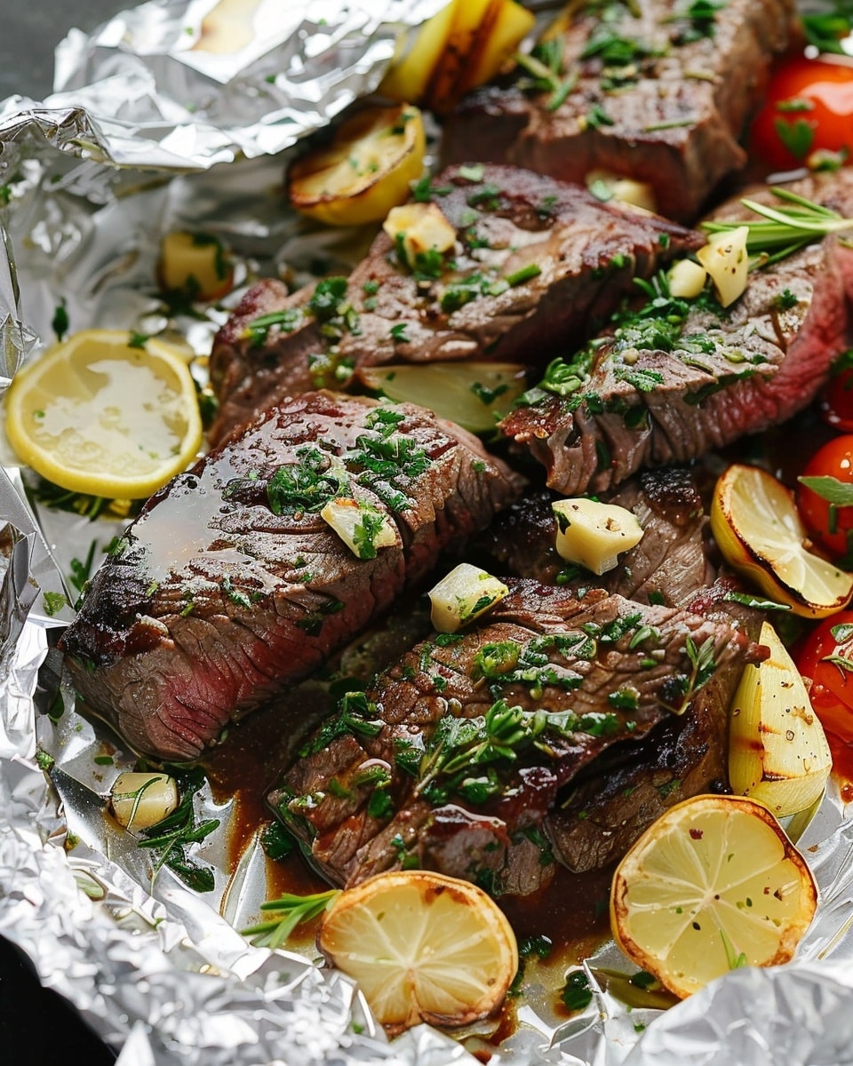 Butter Garlic Herb Steak Foil Packets