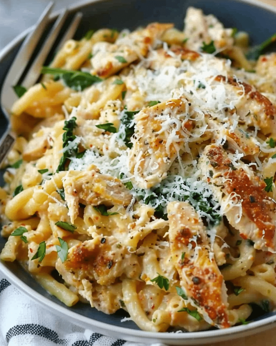 Creamy Parmesan Chicken Pasta