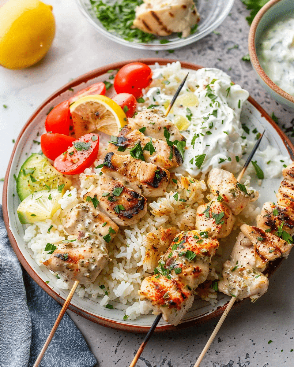 Greek Chicken Skewers