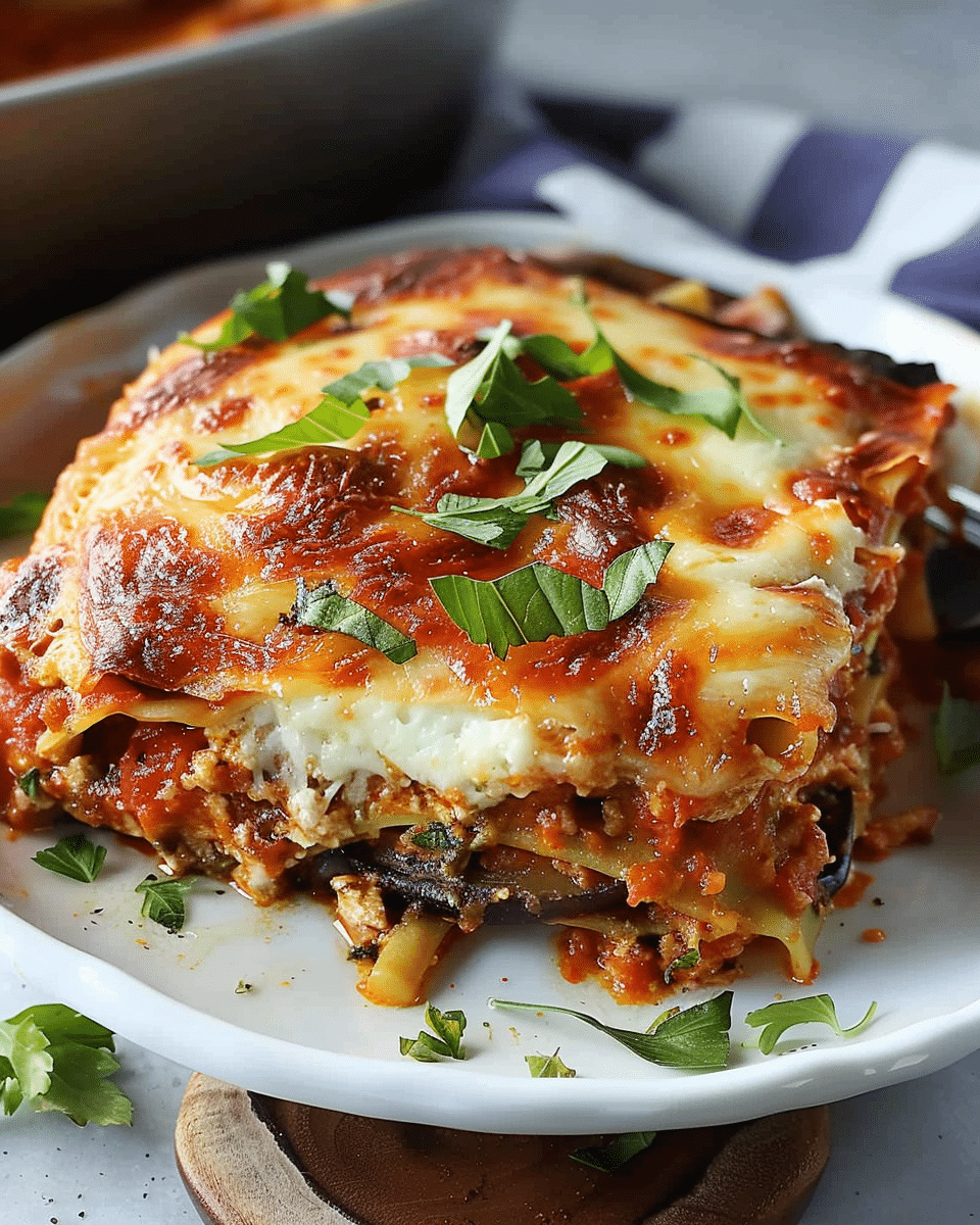 Low Carb Easy Eggplant Lasagna