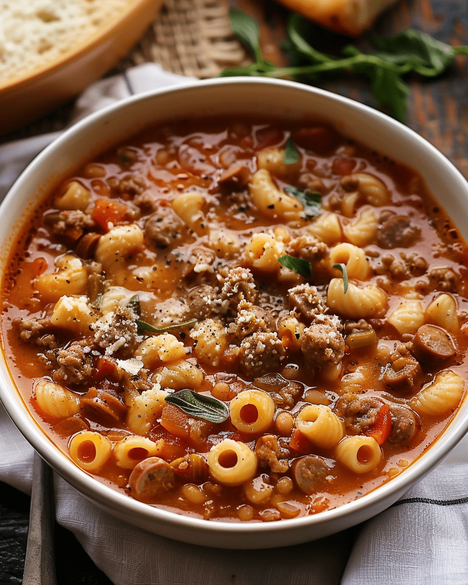 Pasta e Fagioli with Sausage