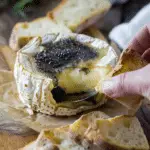Baked Black Truffle Stuffed Brie