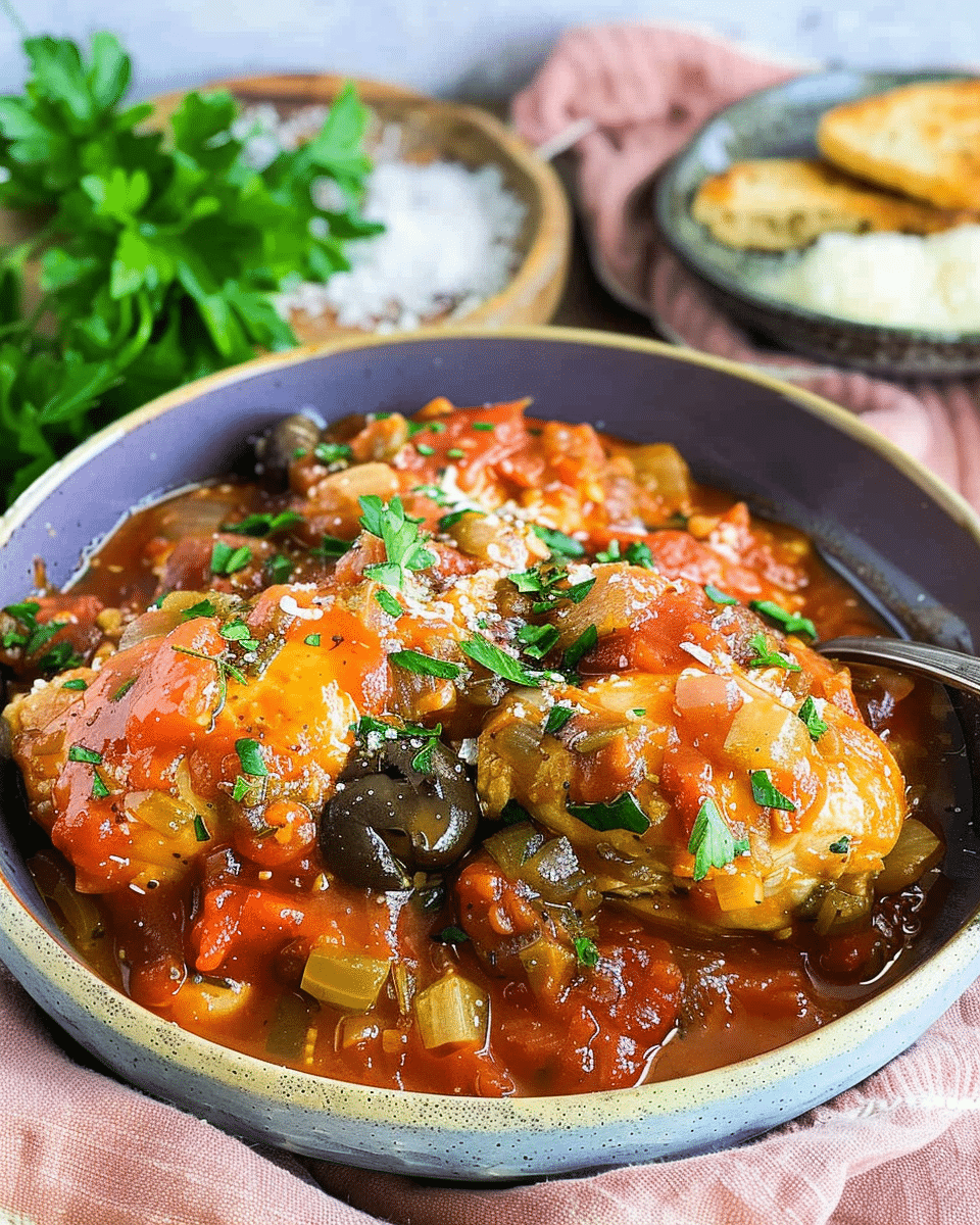 Slow Cooker Chicken Cacciatora