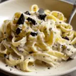 Pasta with Black Truffle Cream Sauce