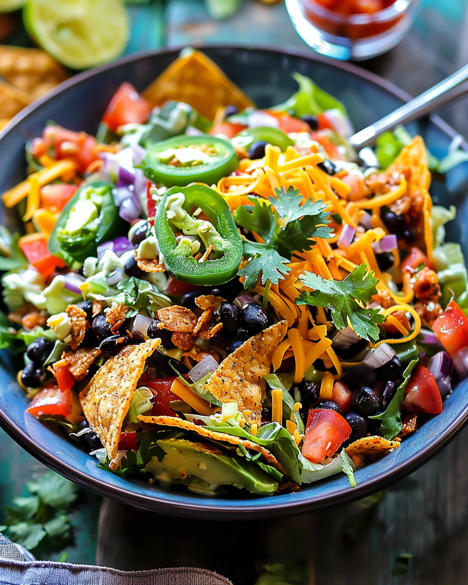 Black Bean Dorito Taco Salad