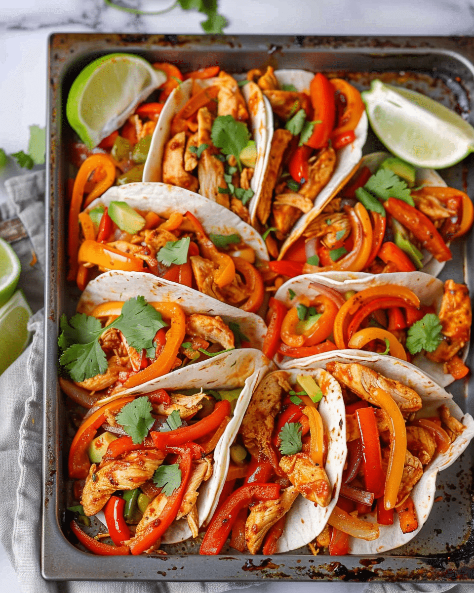 Sheet Pan Chicken Fajitas