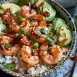 Spicy Sriracha Glazed Shrimp Bowls
