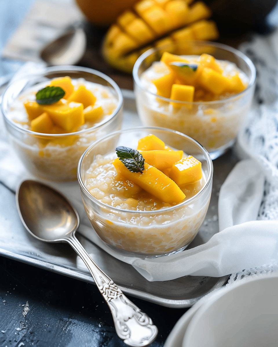 Mango Coconut Tapioca Pudding