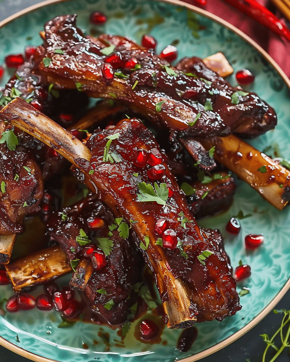 Pomegranate-Glazed Lamb Ribs