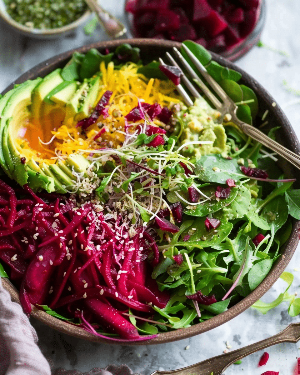 Raw Beet Salad with Avocado