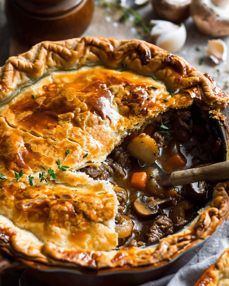 Epic Chunky Beef and Mushroom Pie