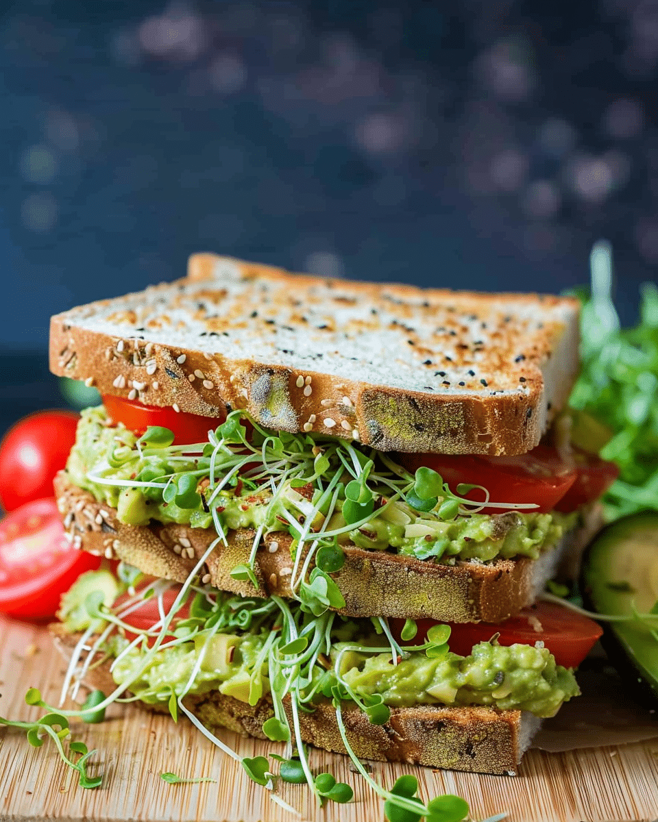 Vegan Hummus Avocado Sandwich