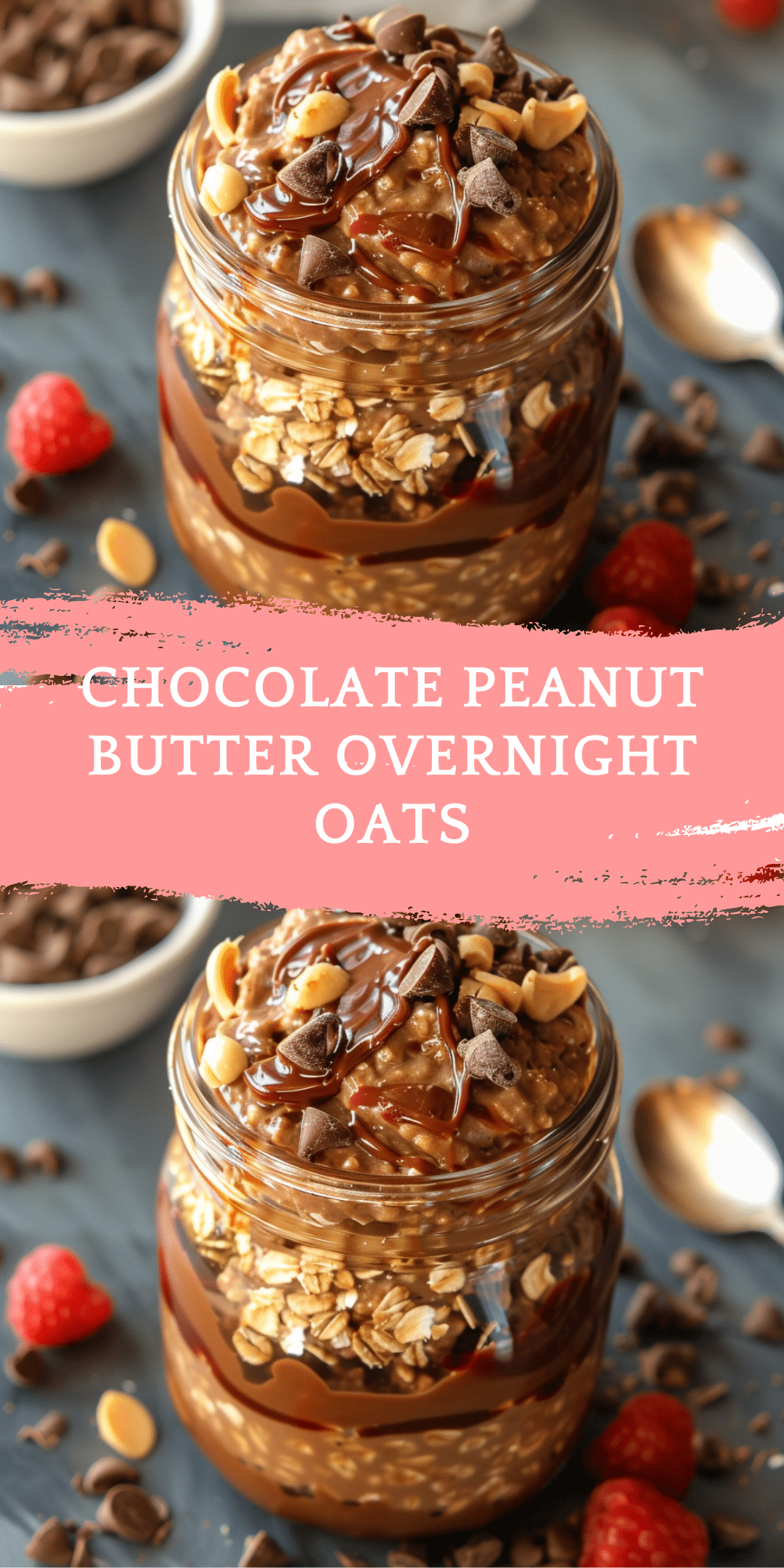 Chocolate Peanut Butter Overnight Oats | TheFamilyCooking