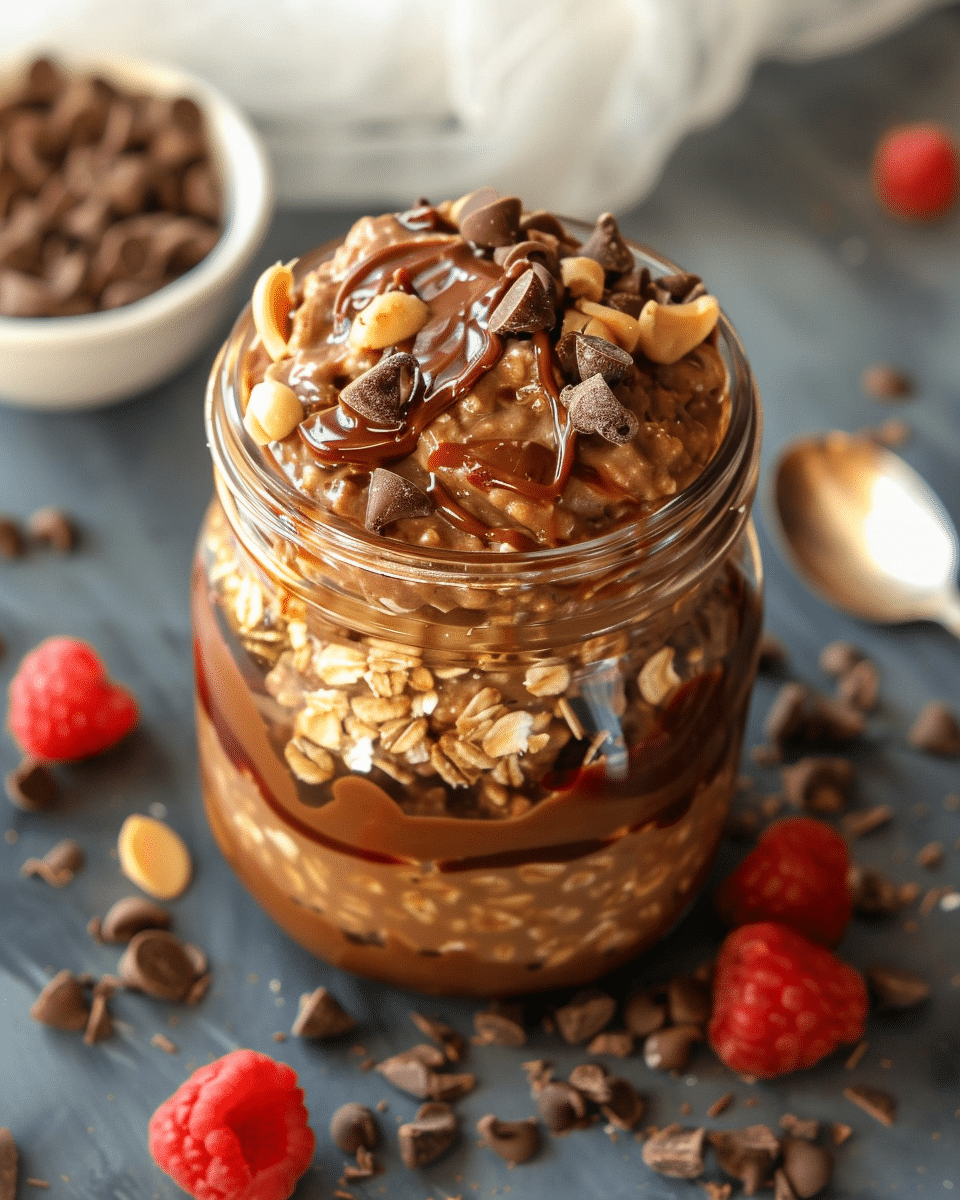 Chocolate Peanut Butter Overnight Oats