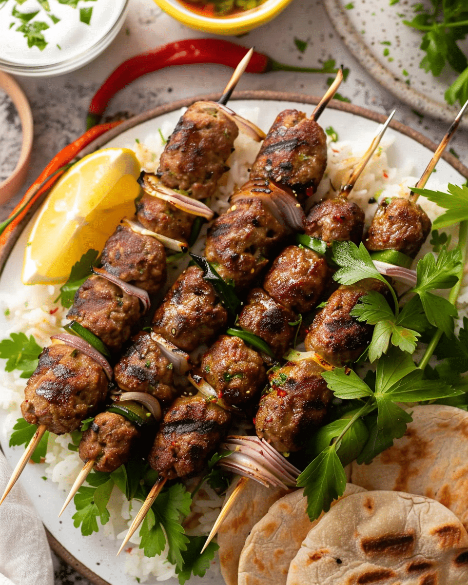 Grilled Beef Kofta Kebabs