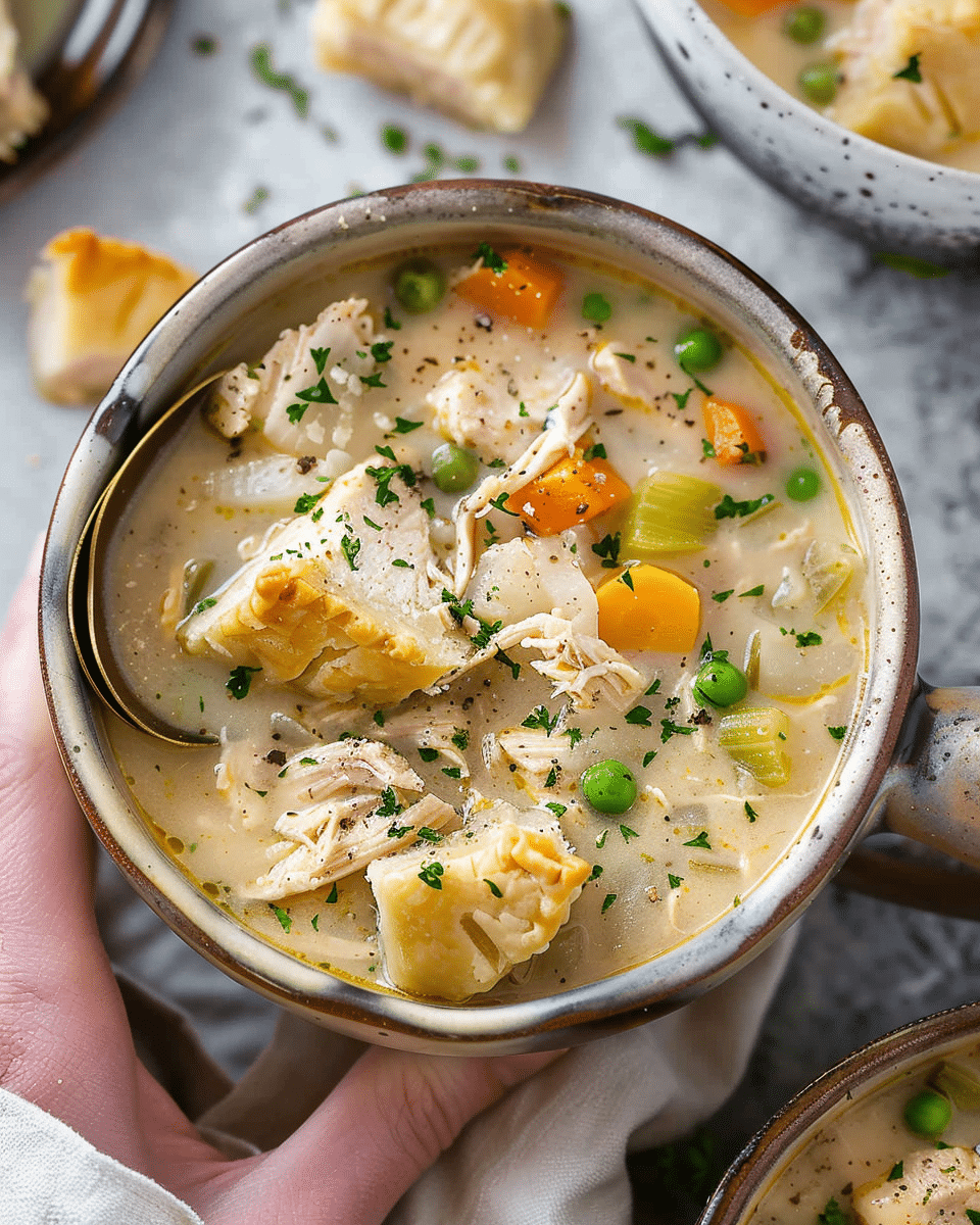 Easy Rotisserie Chicken Pot Pie Soup