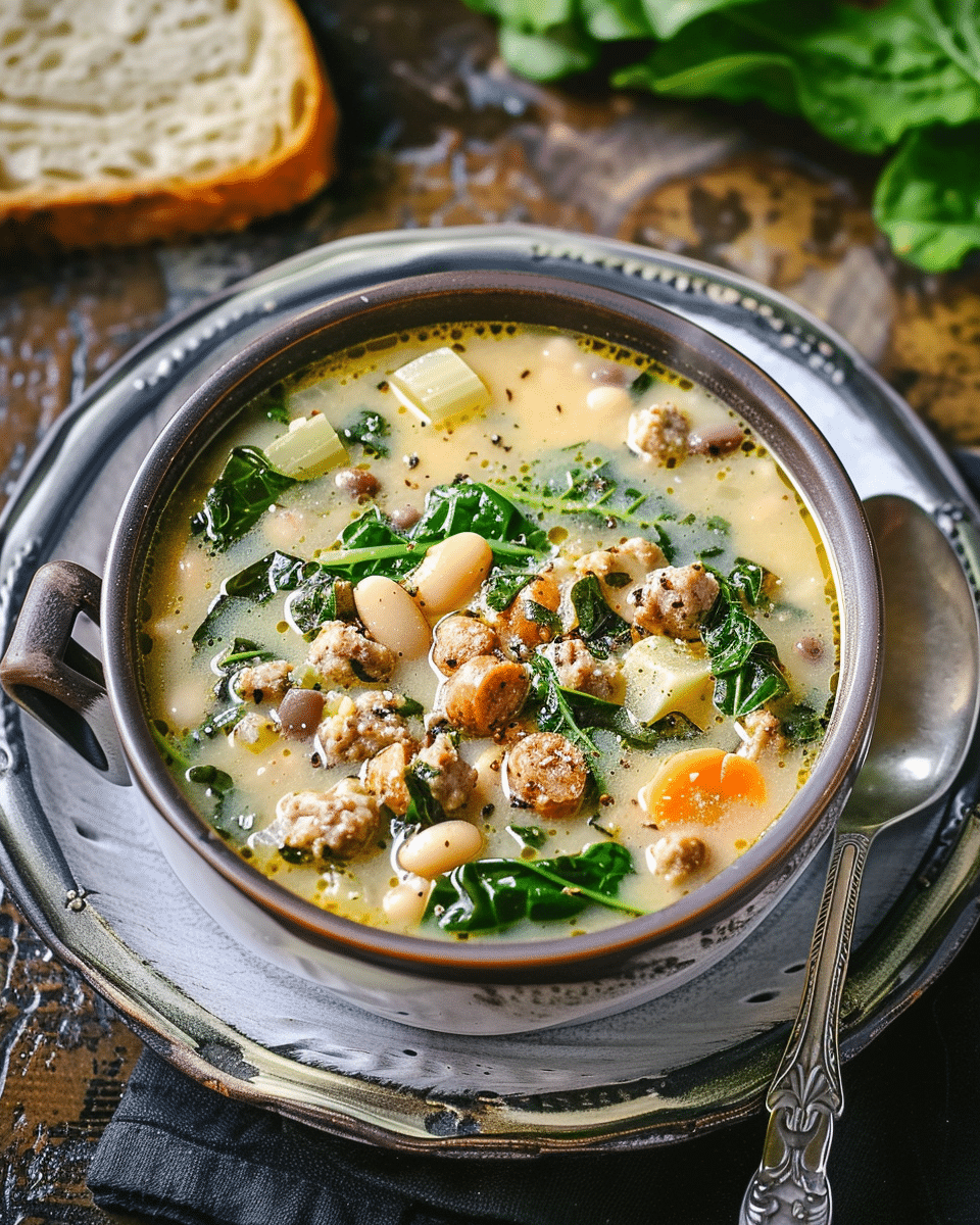 Sausage, White Bean and Escarole Soup