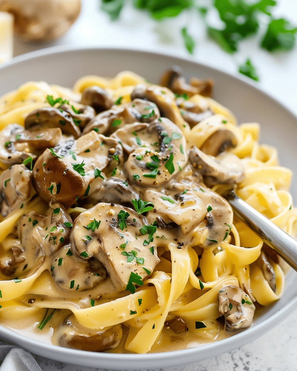 Vegan Mushroom Stroganoff