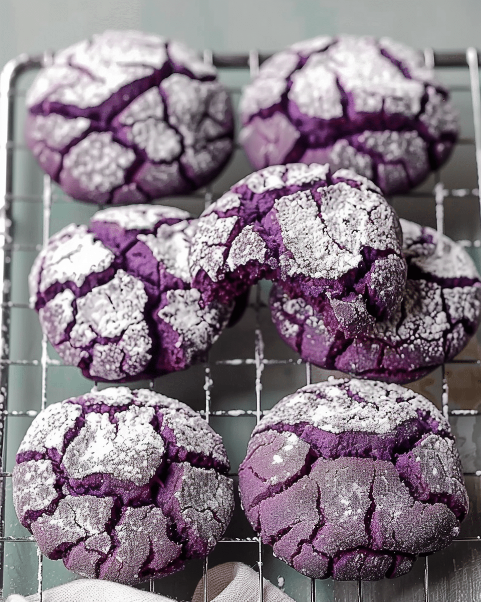 Ube Crinkle Cookies