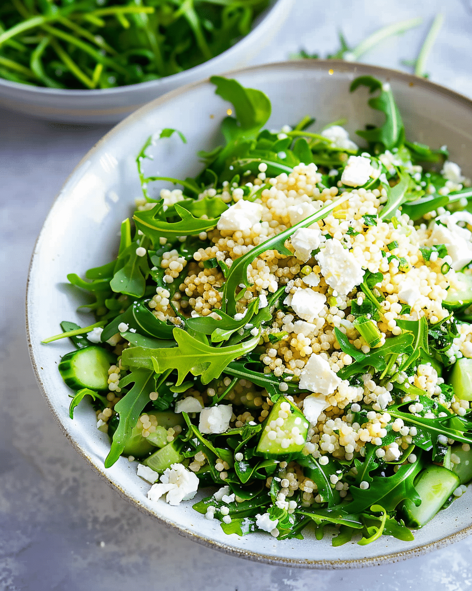 Arugula Couscous Salad with Feta