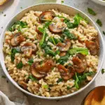 Chicken Risotto with Mushrooms and Spinach