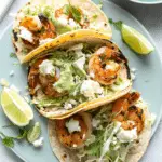 Spicy Shrimp Tacos with Green Goddess Slaw