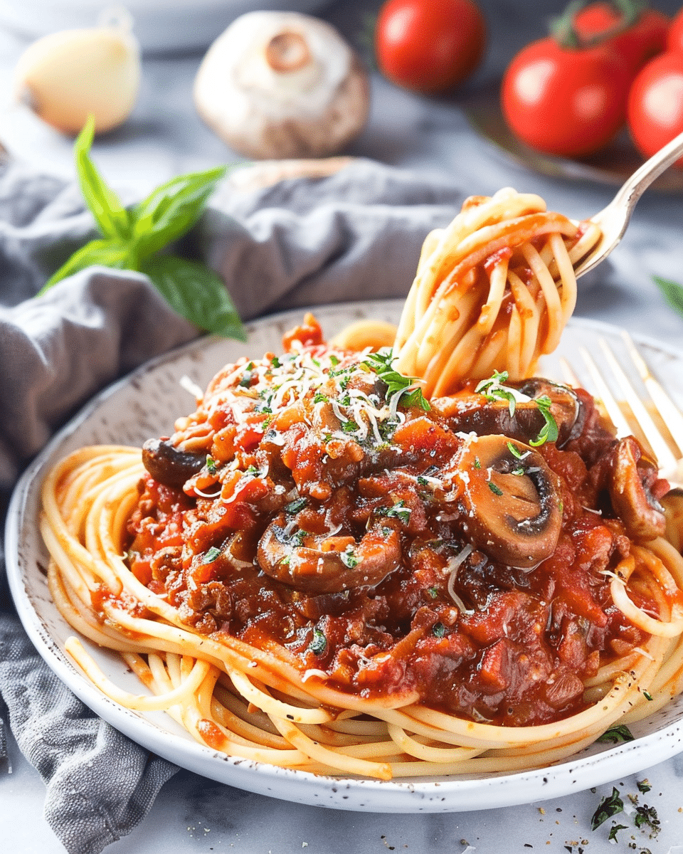 Vegan Mushroom Bolognese