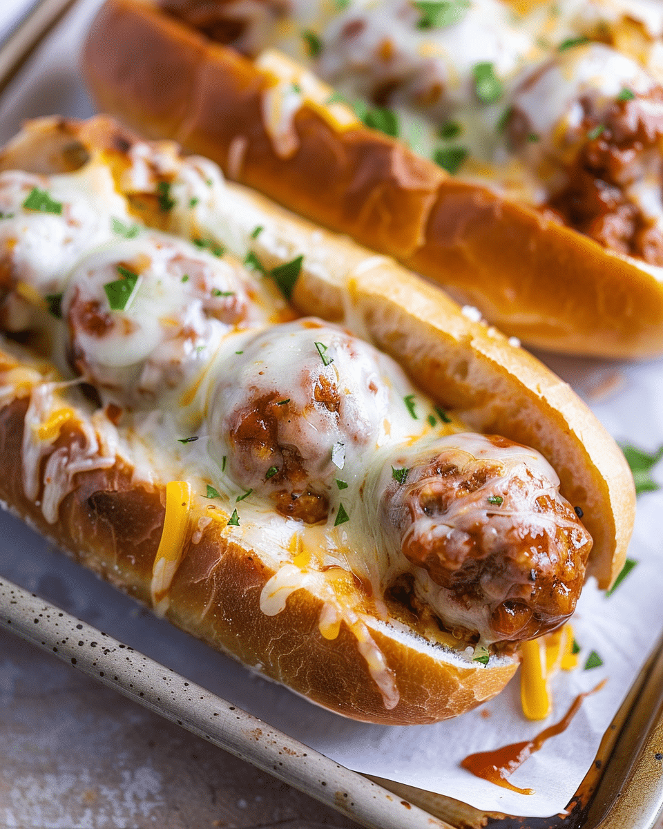 Crockpot BBQ Meatball Subs