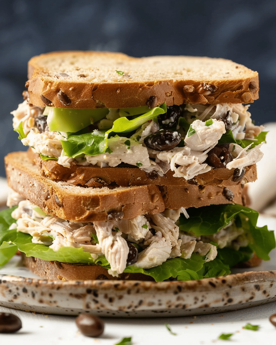 Pumpernickel Chicken Salad Sandwiches