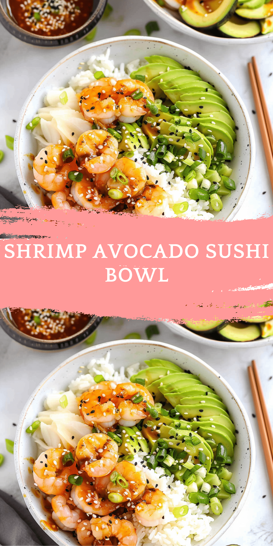 Shrimp Avocado Sushi Bowl | TheFamilyCooking