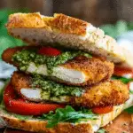 Chicken Schnitzel Pesto Sandwich