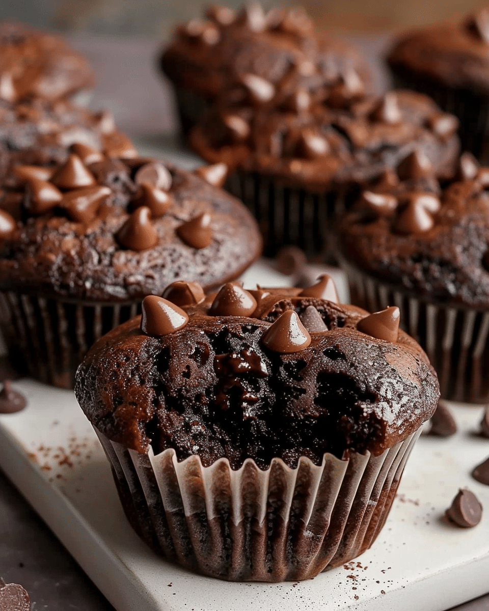 Copycat Costco Double Chocolate Muffins
