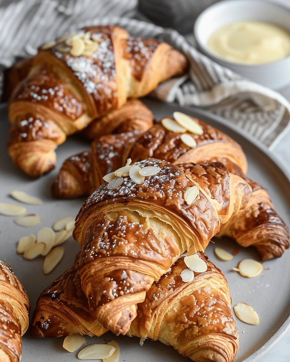 French Almond Croissants