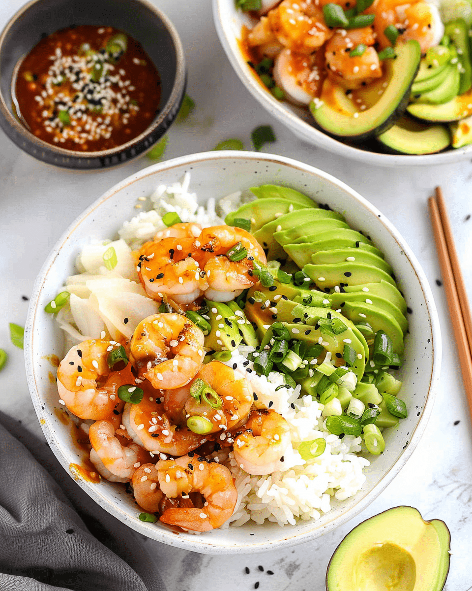 Shrimp Avocado Sushi Bowl