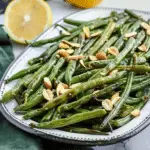 Roasted Green Beans with Almonds & Lemon