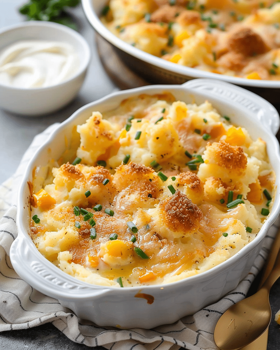 Chicken Mashed Potato Casserole