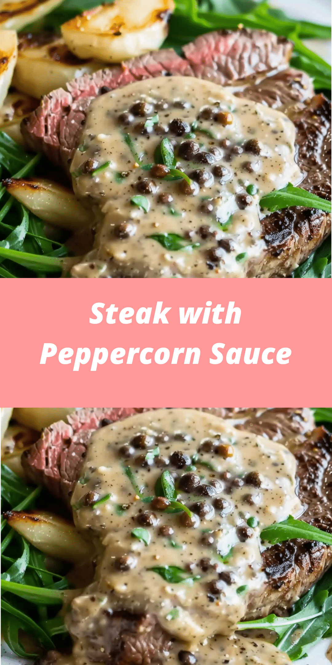 Steak with Peppercorn Sauce | TheFamilyCooking