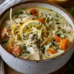Creamy Lemon Chicken Noodle Soup