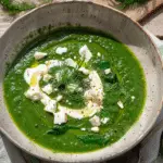 Spinach Soup with Feta and Dill