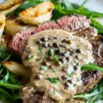 Steak with Peppercorn Sauce