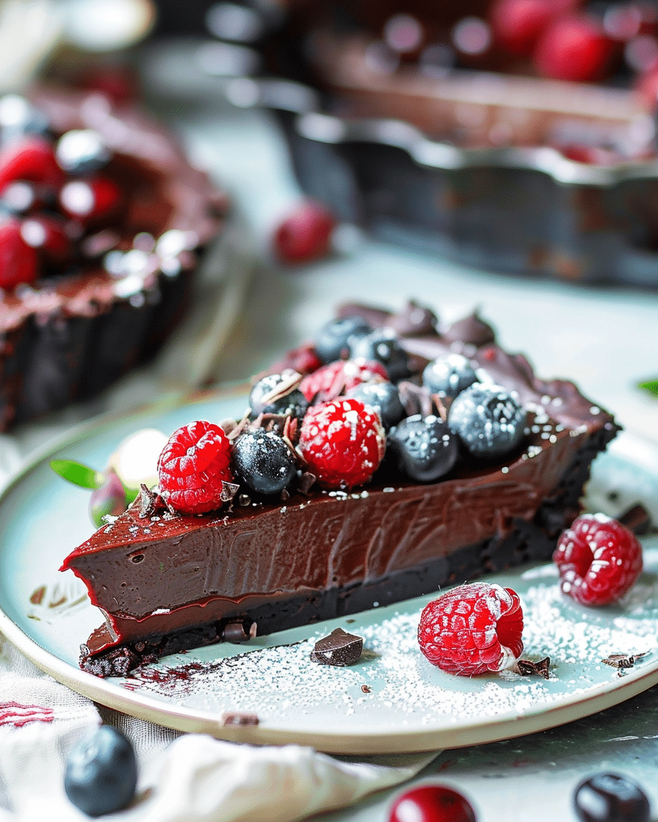 Vegan Chocolate Tart No Bake