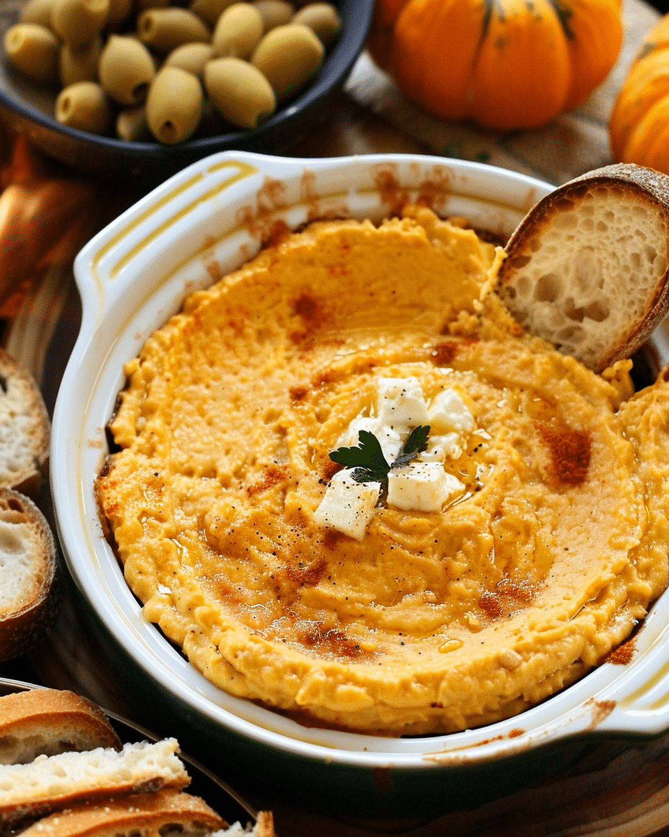 Baked Pumpkin Dip with Goat Cheese