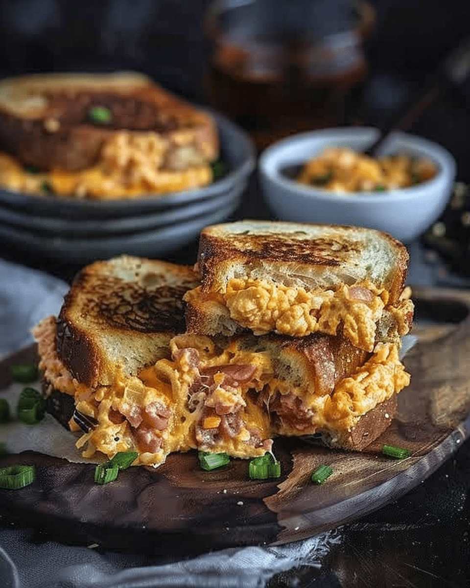 Kimchi Pimento Cheese Patty Melts