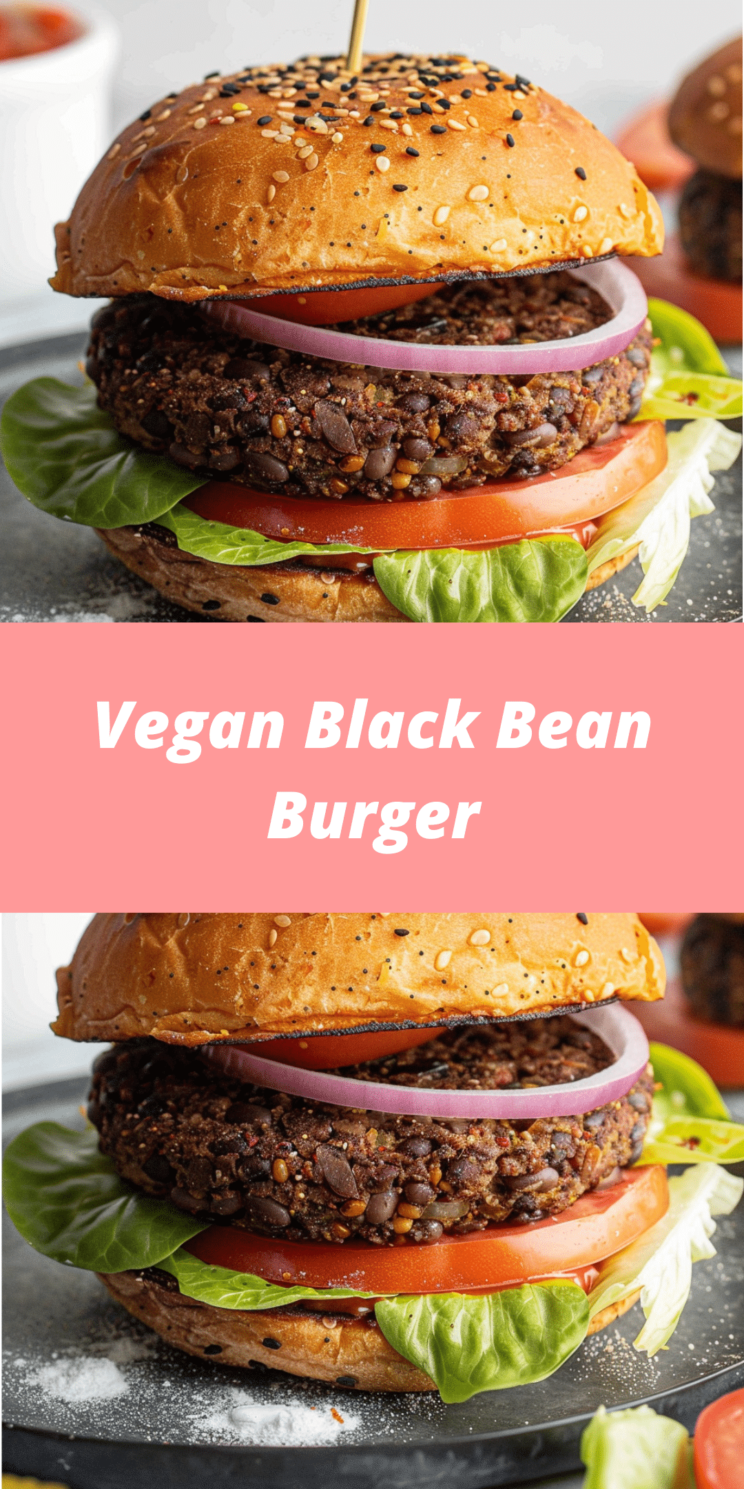 Vegan Black Bean Burger | TheFamilyCooking