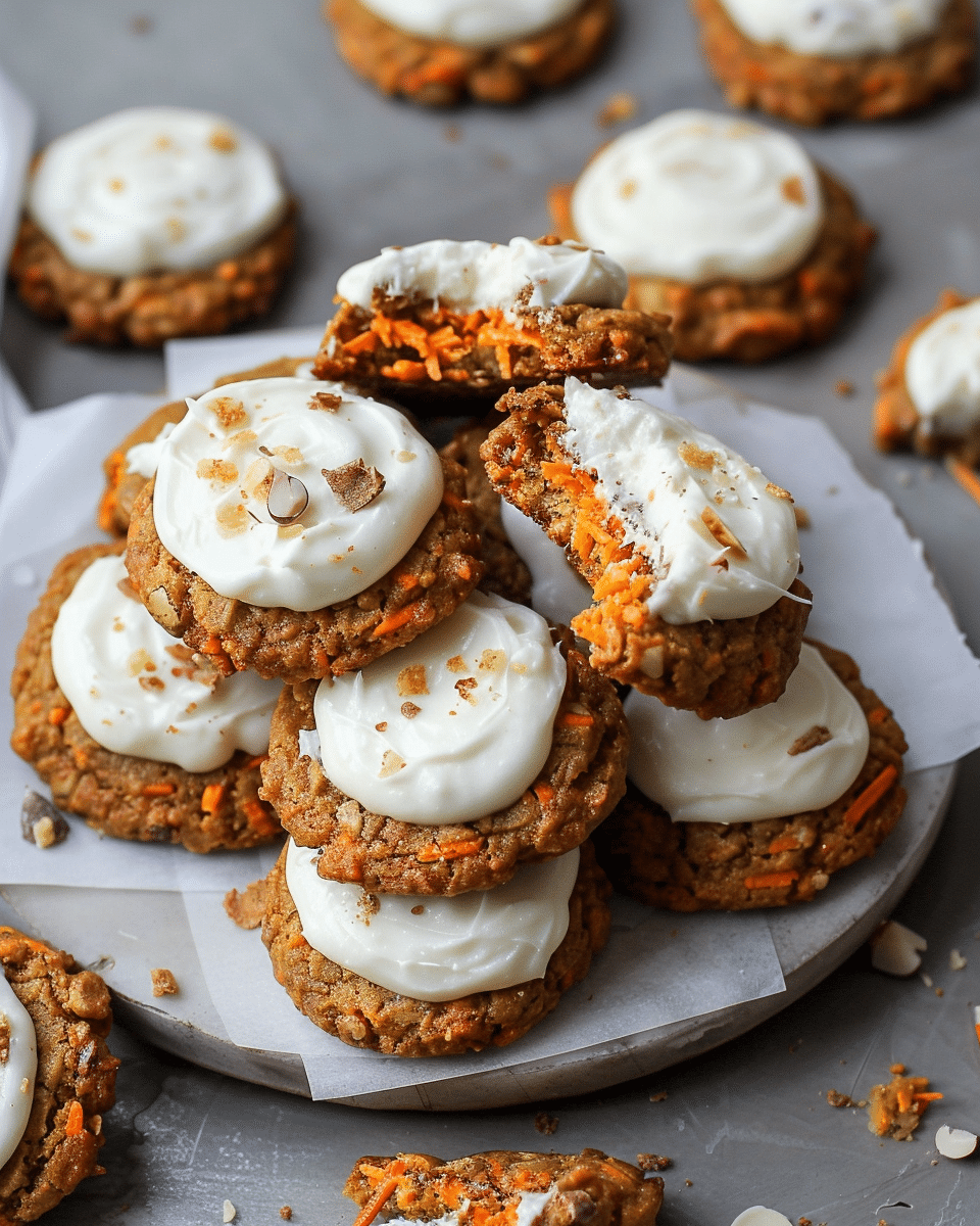 Carrot Cake Cookies-Stuffed