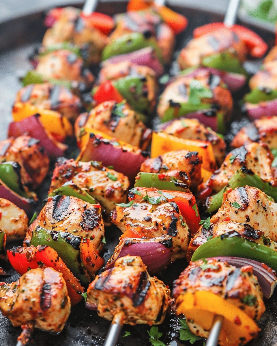 Grilled Chicken Kabobs with Zesty Garlic Marinade