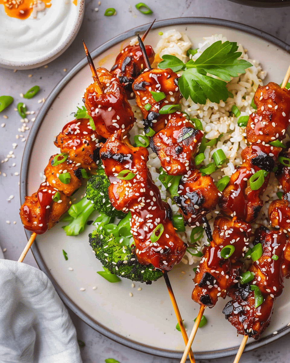 Korean Gochujang Chicken Skewers