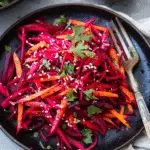 Vibrant Apple Beet Carrot Salad with Lemon Dressing